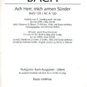 Ach Herr, mich armen Sünder BWV135 Nur Für Kurze Zeit