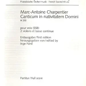 Canticum in nativitatem Domini H393 Rabatt