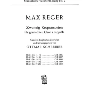 20 Responsorien Band 1 (Nr.1-4) Preisreduziert