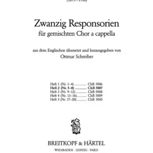 20 Responsorien Band 2 (Nr.5-8) Beliebt