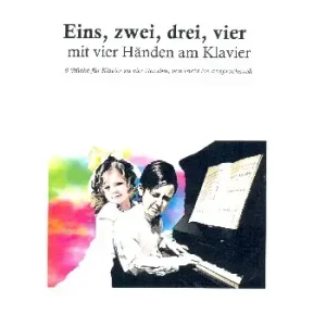 Markenware Eins zwei drei vier mit 4 Händen am Klavier